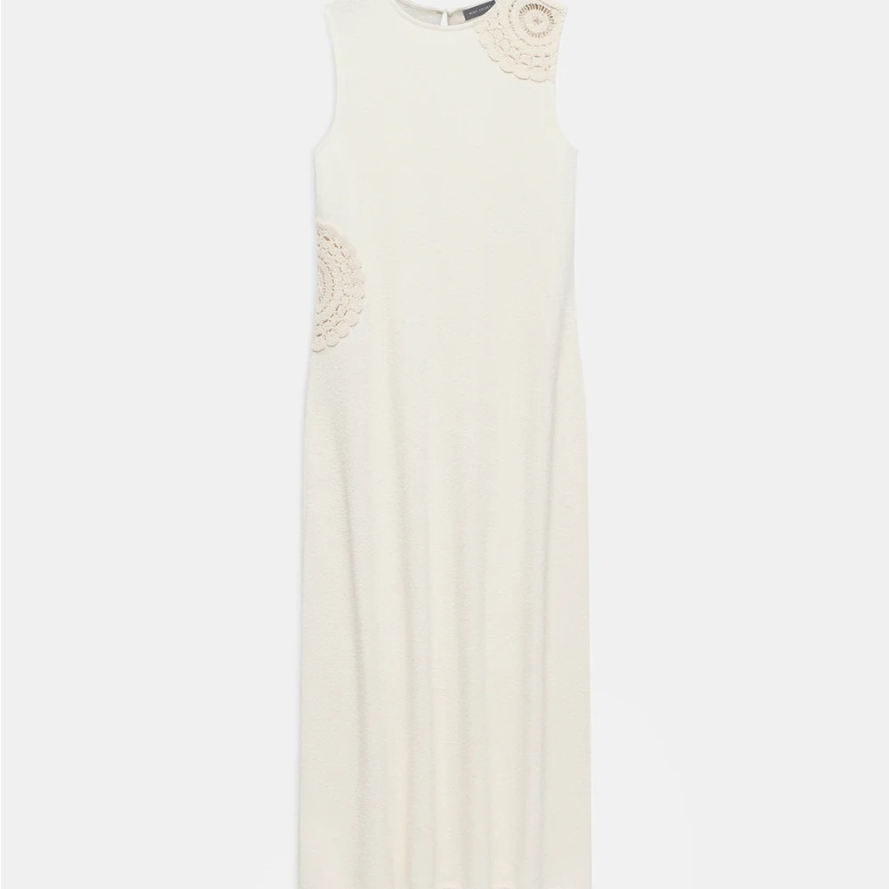 Mint Velvet Cream Crochet Maxi Dress